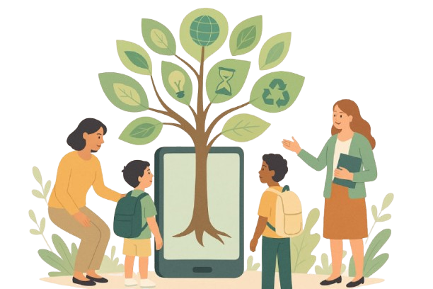 Students learning nature